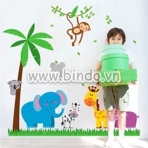 Decal dán tường Vườn thú 19