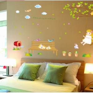Decal dán tường Xích đu kỷ niệm