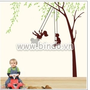 Decal dán tường Xích đu tình yêu