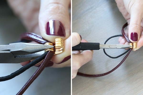 2 cách làm dây buộc tóc hình nơ bằng dây chun nhanh tại nhà 5