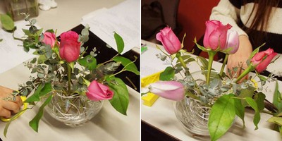 Học cách cắm hoa hồng với bình tròn cực đơn giản 3