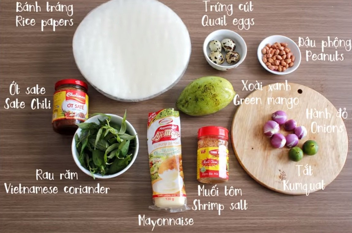 Cách làm bánh tráng trộn sốt mayonnaise béo ngon 2