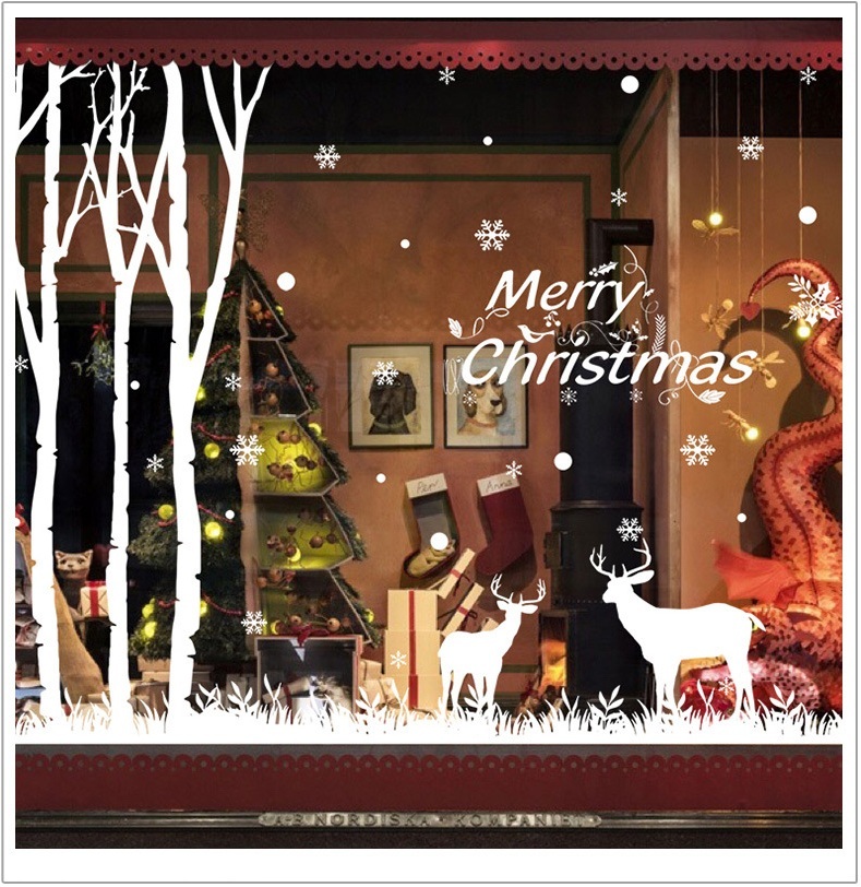 Decal dán kính họa tiết cho mùa Noel 2018 1