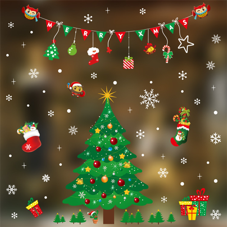 Decal dán kính họa tiết cho mùa Noel 2018 3