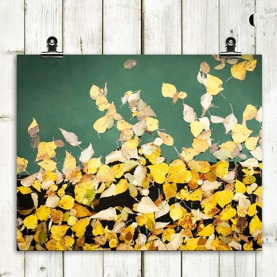 Phong cách trang trí lạ mắt và đơn giản từ lá vàng mùa thu 10