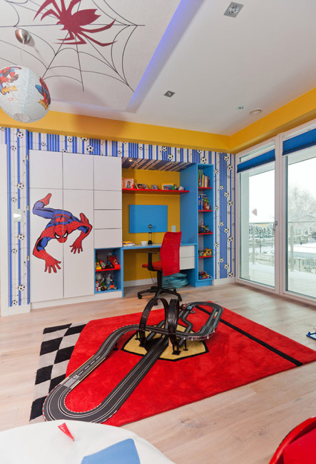 Giấy dán tường người nhện trang trí phòng bé trai 1