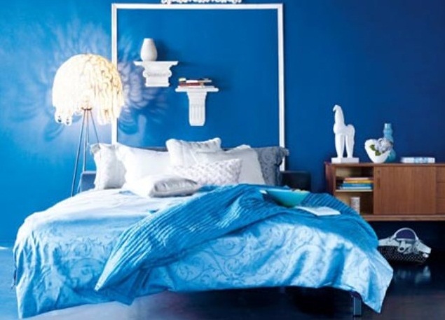 10 mẫu giấy dán tường màu xanh trang trí phòng ngủ đẹp 1