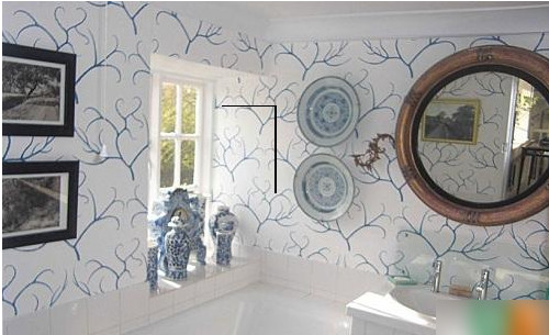 Những mẫu giấy dán tường trang trí cho phòng tắm 2