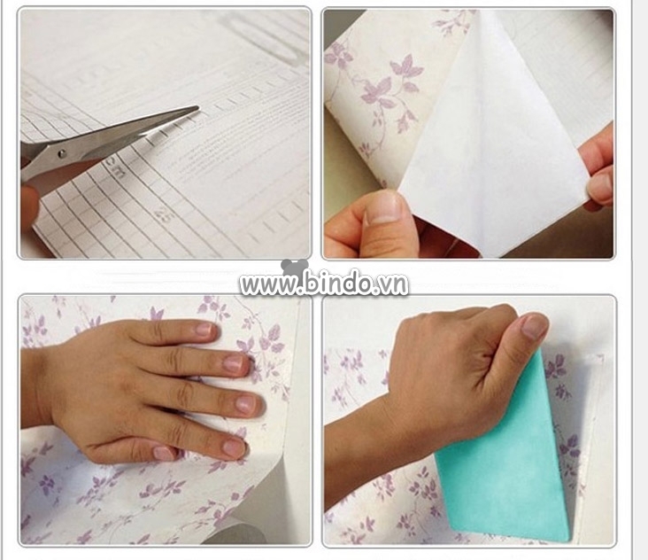 Hướng dẫn cách dán giấy decal cuộn đơn giản đẹp cho nhà bạn 2