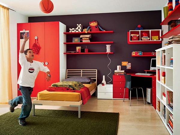 Gợi ý trang trí phòng ngủ màu đỏ 6