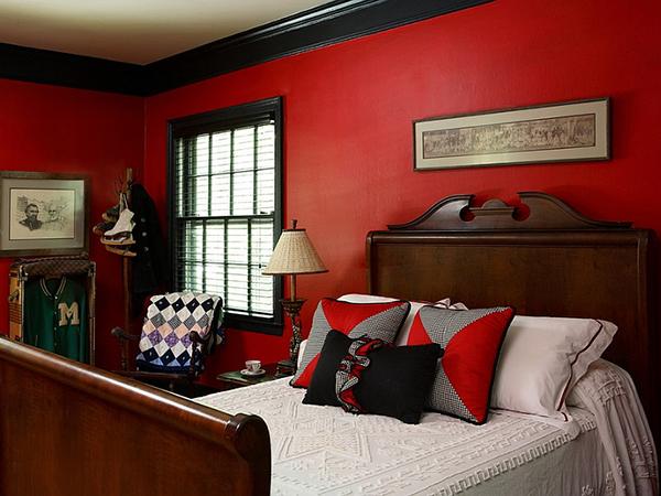 Gợi ý trang trí phòng ngủ màu đỏ 7