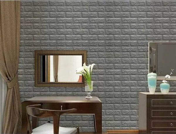 Mẫu xốp dán tường màu xám tro nổi bật cho nhà bạn 3