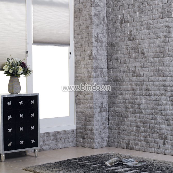 Mẫu xốp dán tường màu xám tro nổi bật cho nhà bạn 4