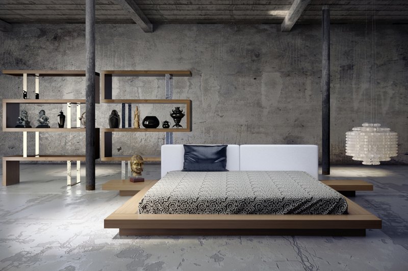 Thiết kế phòng ngủ ấn tượng với tường bê tông 11