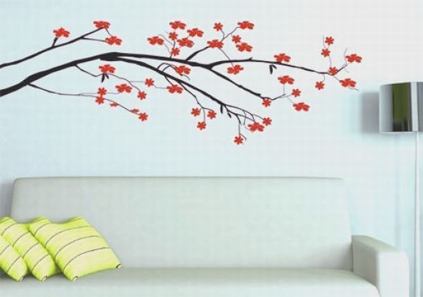 Trang trí nhà với giấy dán tường hoa đào đẹp 5