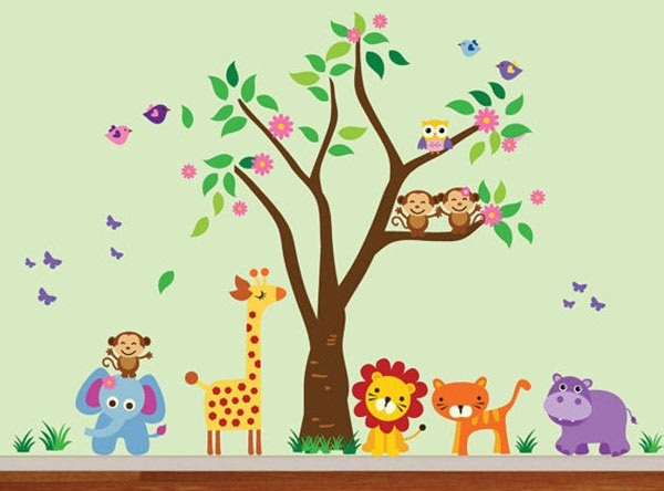 Trang trí phòng bé với giấy dán tường động vật 5