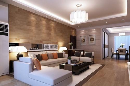 Trang trí phòng khách ấm áp với tường ốp gỗ 10