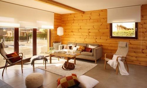 Trang trí phòng khách ấm áp với tường ốp gỗ 5
