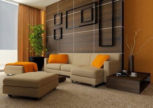 Trang trí phòng khách ấm áp với tường ốp gỗ 9