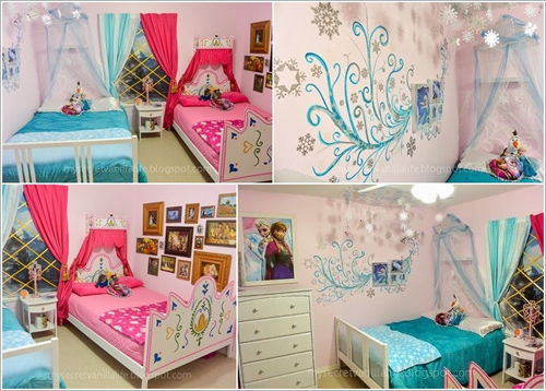 Trang trí phòng ngủ cho bé gái phong cách Frozen 2