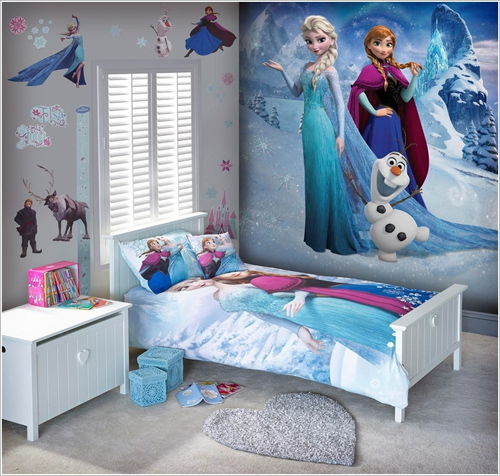 Trang trí phòng ngủ cho bé gái phong cách Frozen 4