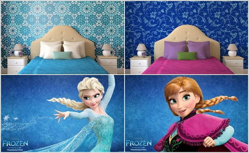 Trang trí phòng ngủ cho bé gái phong cách Frozen 5