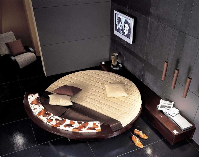 Trang trí phòng ngủ sành điệu và ấn tượng với chiếc giường tròn  25