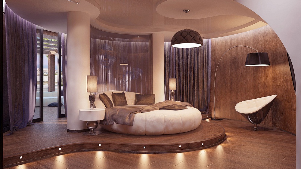 Trang trí phòng ngủ sành điệu và ấn tượng với chiếc giường tròn  8