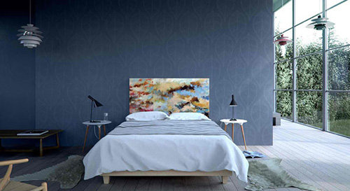 Tranh treo đầu giường, bừng sáng sắc màu cá tính cho phòng ngủ 4