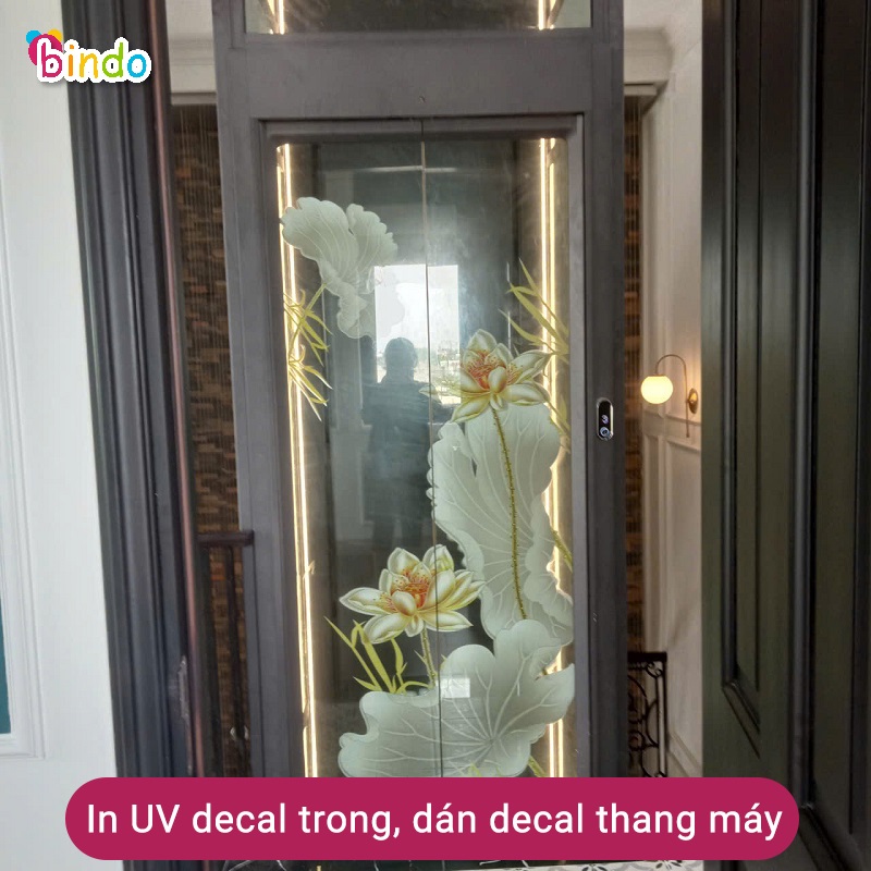 Hình ảnh thi công dán decal tháng máy 3