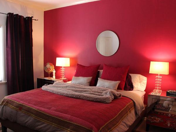 Gợi ý trang trí phòng ngủ màu đỏ 1