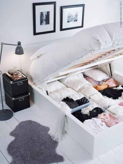 Mẹo cất đồ dưới gầm giường ngủ gọn gàng 4