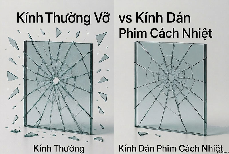Tăng độ an toàn kính: Phim cách nhiệt khi kính vỡ có giữ mảnh không? 2