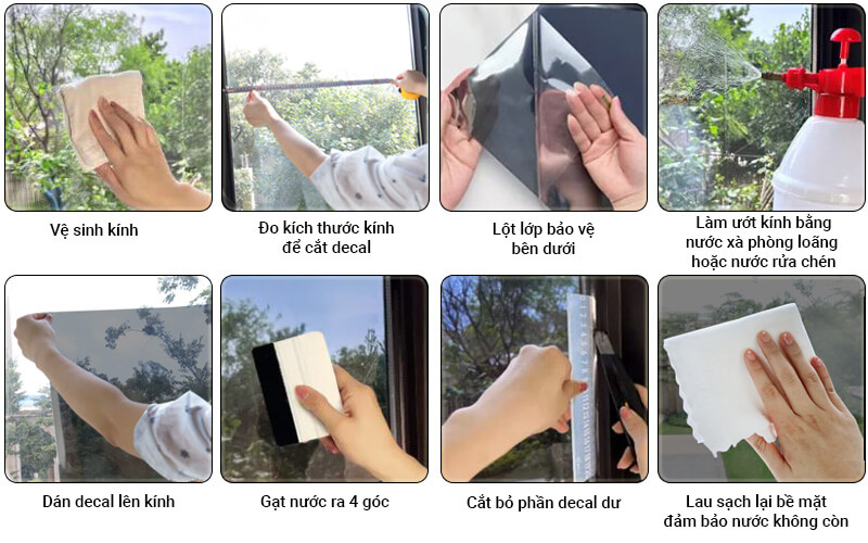 Hướng dẫn thi công decal dán kính chống nắng tại nhà