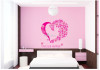 Decal trái tim hoa hồng dán tường phòng ngủ vợ chồng, phòng khách đẹp - 2