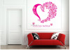Trái tim hoa hồng decal dán tường, khổ lớn 1,3 x 0,8 (m) (dài x rộng), trang trí phòng khách, DIY tại TPHCM 【Có thi công】 - 3