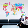 Decal dán bản đồ thế giới (tên quốc gia 1), chi tiết rời, dán quán cafe, TPHCM - 