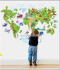Decal Bản đồ thế giới trang trí phòng bé đẹp, dán 2 mặt có sẵn keo, đẹp tại TPHCM - 2