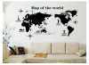 Decal bản đồ thế giới dán tường quán café, sẵn keo - 