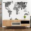 Decal dán tường Bản đồ thế giới tên quốc gia, trang trí quán cafe, giá rẻ ở TPHCM - 2