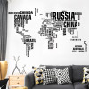Decal dán tường Bản đồ thế giới tên quốc gia, trang trí quán cafe, giá rẻ ở TPHCM - 1