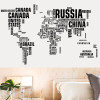 Decal dán tường Bản đồ thế giới tên quốc gia, trang trí quán cafe, giá rẻ ở TPHCM - 3