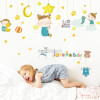 Decal bé ngủ bên ngôi sao dán tường phòng bé lớp mầm non - 3