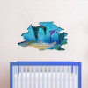 Decal Cá heo và đại dương 3d số 4 dán lớp học mầm non, kiểu hàn quốc, đẹp tại TPHCM -