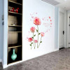 Decal hoa hồng phấn, 1 cây hoa hồng to và 4 cây nhỏ - 2