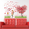 Decal cây trái tim tình yêu dán phòng ngủ, trang trí quán -