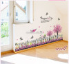 Chân tường hoa cây tím decal dán tường, khổ 1,0 x 0,55 (m) (dài x rộng), dán chân tường phòng ngủ, chi tiết rời tại TPHCM  - 