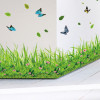 Decal chân tường chân tường  hoa cỏ cùng bướm sắc màu, có sẵn keo, dán chân tường phòng khách, độc đáo TPHCM - 2