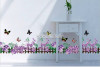 Decal hàng rào hoa tím, DIY, dán chân tường phòng khách, khổ 1,85 x 0,28 (m) (dài x rộng) TPHCM - 