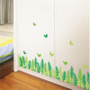 Decal chân tường chân tường lá xanh và bướm - 2